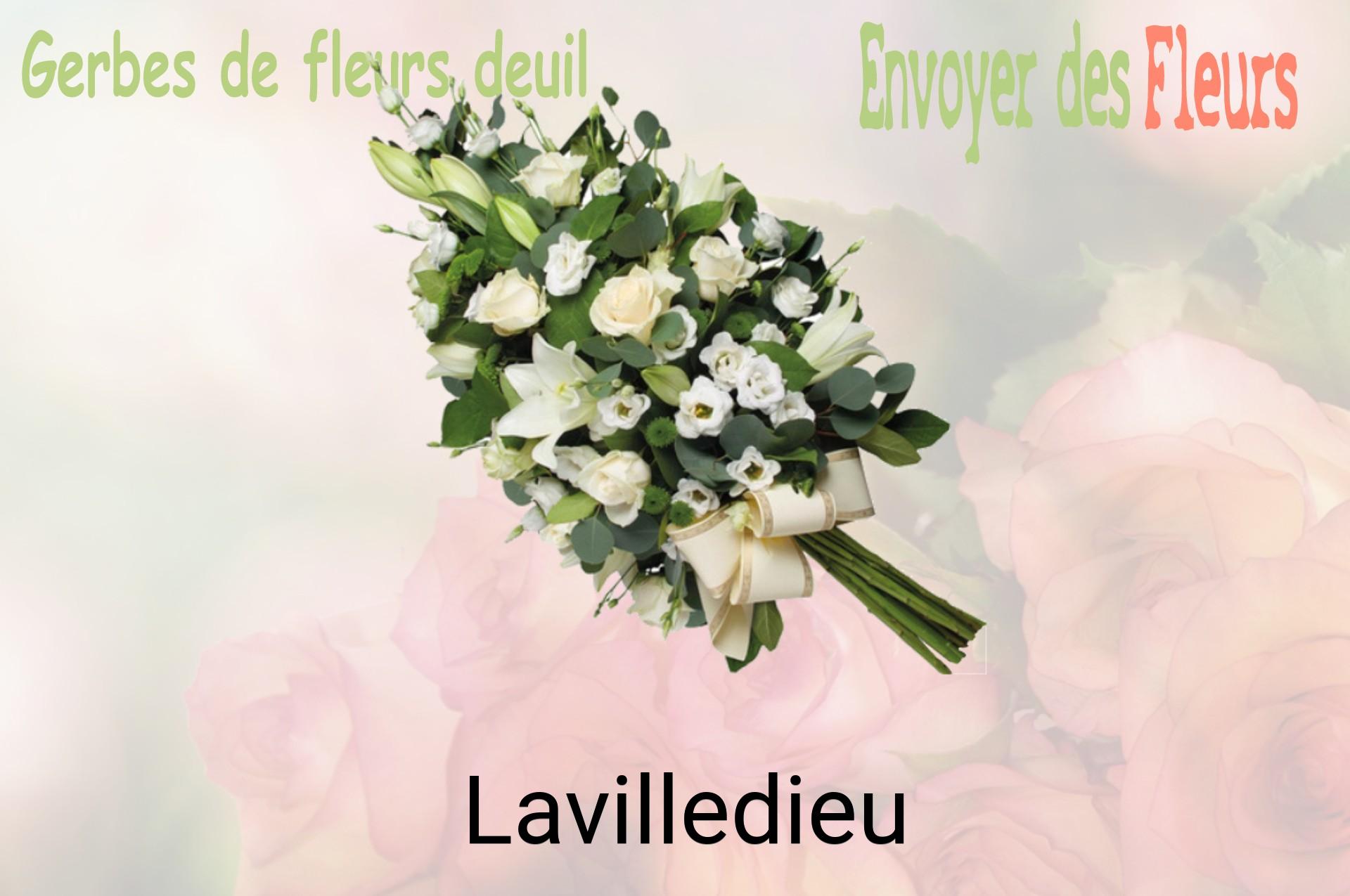 Gerbe de fleurs de deuil livrée à Lavilledieu